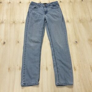 Y2K Lee Jeans Womens 4 Light Wash Blue Mid Rise Straight Stretch Denim 29x30